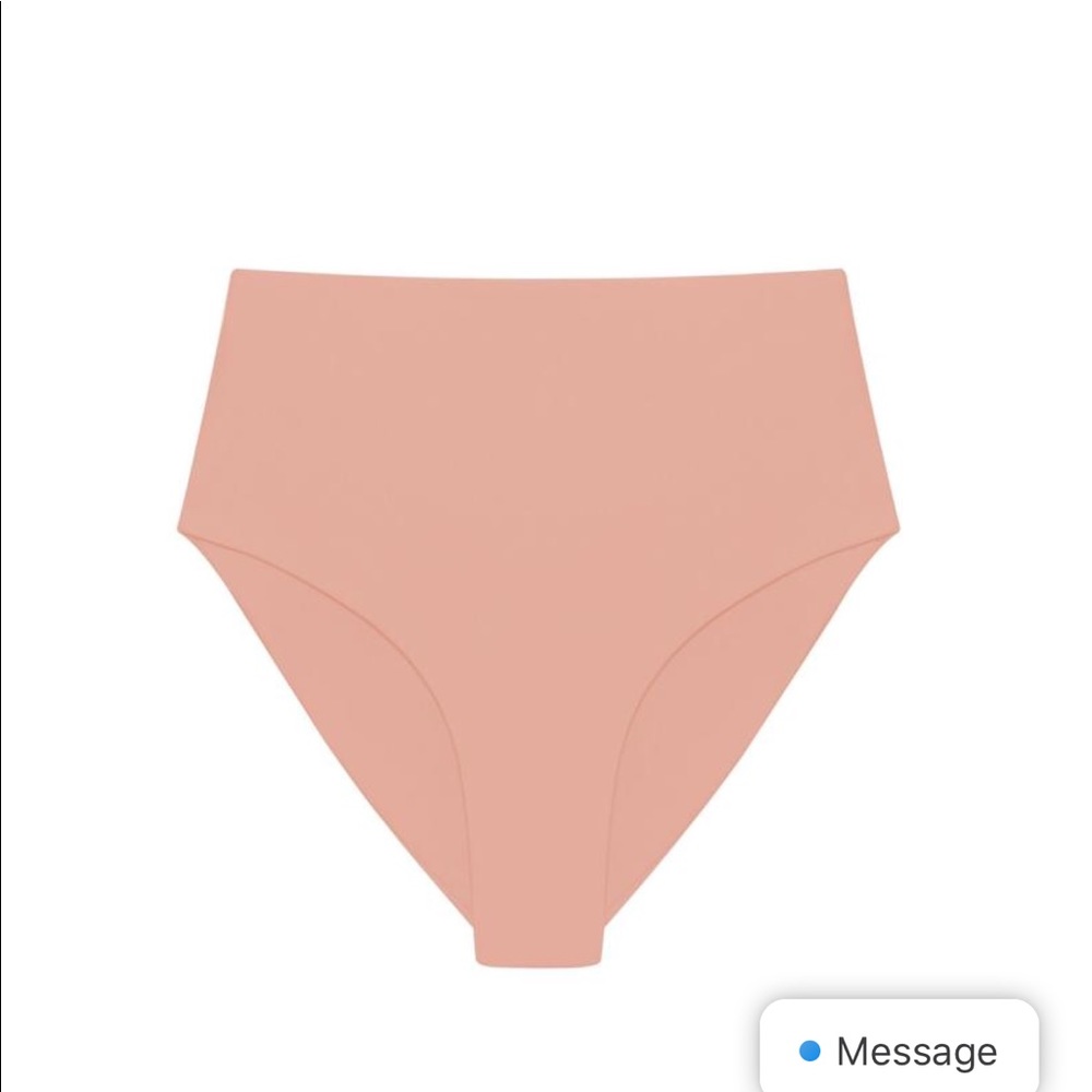 Blush/Nude high-waisted bikini bottoms